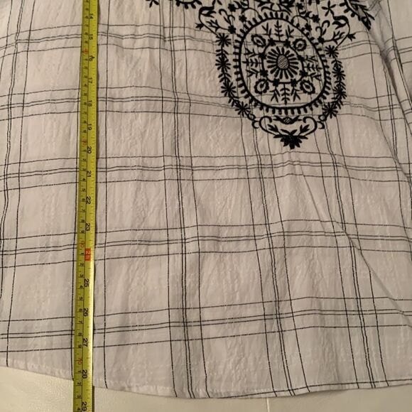 Westbound White Embroidered Top Tunic Size L - Picture 4 of 6